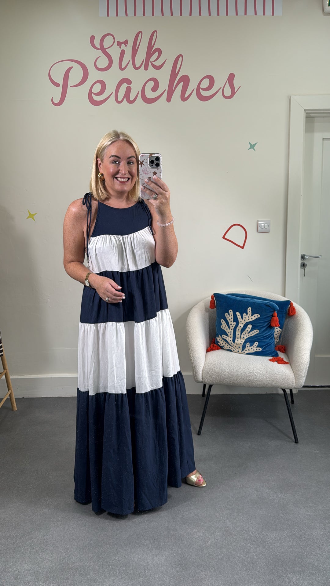 Sailor Navy &amp; White Dress