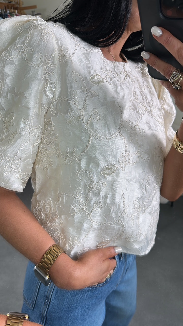 Ecru Boxie Top
