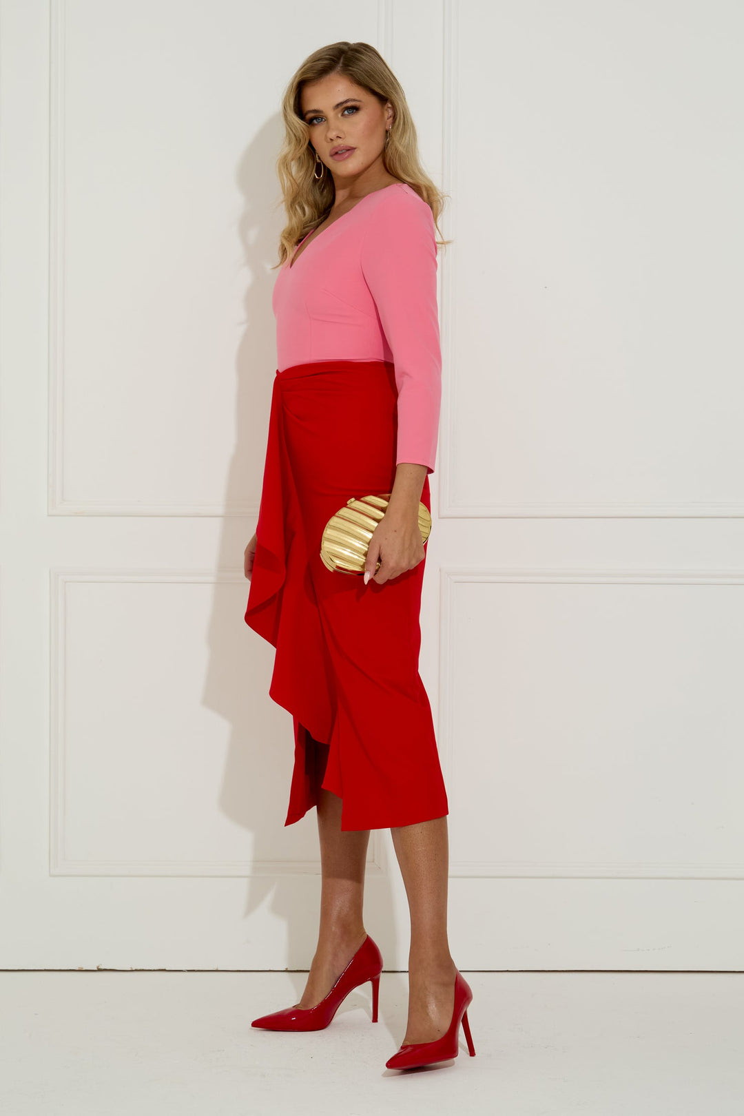 Carmen Colourblock Midi Dress