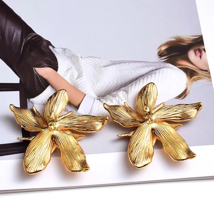 Gold Petal Earring