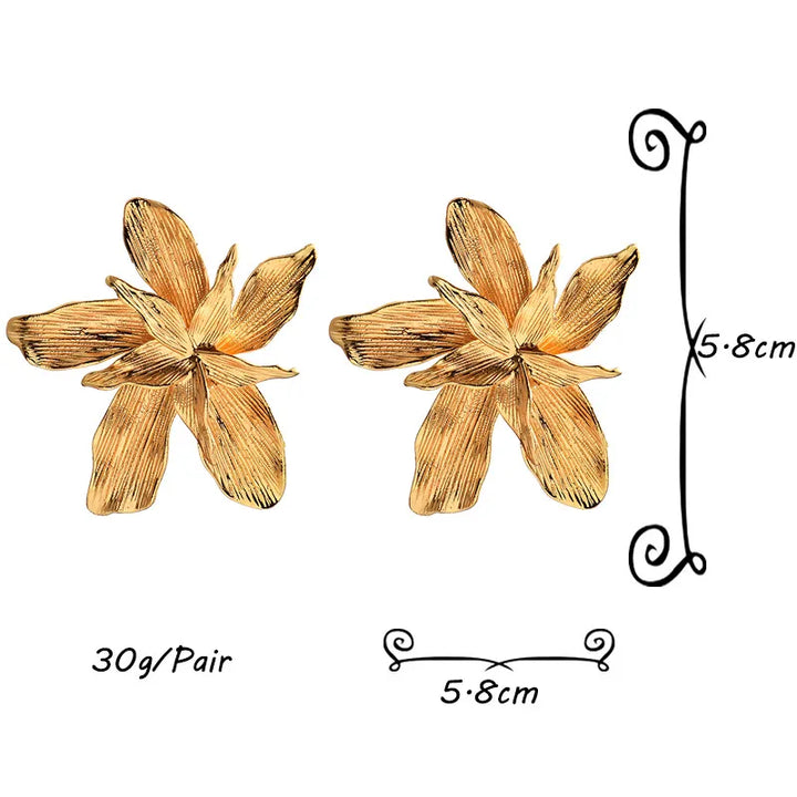 Gold Petal Earring