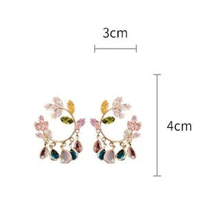 Colourful Droplet Hoop Earring