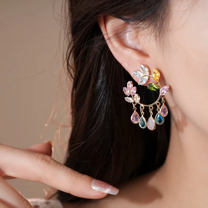 Colourful Droplet Hoop Earring