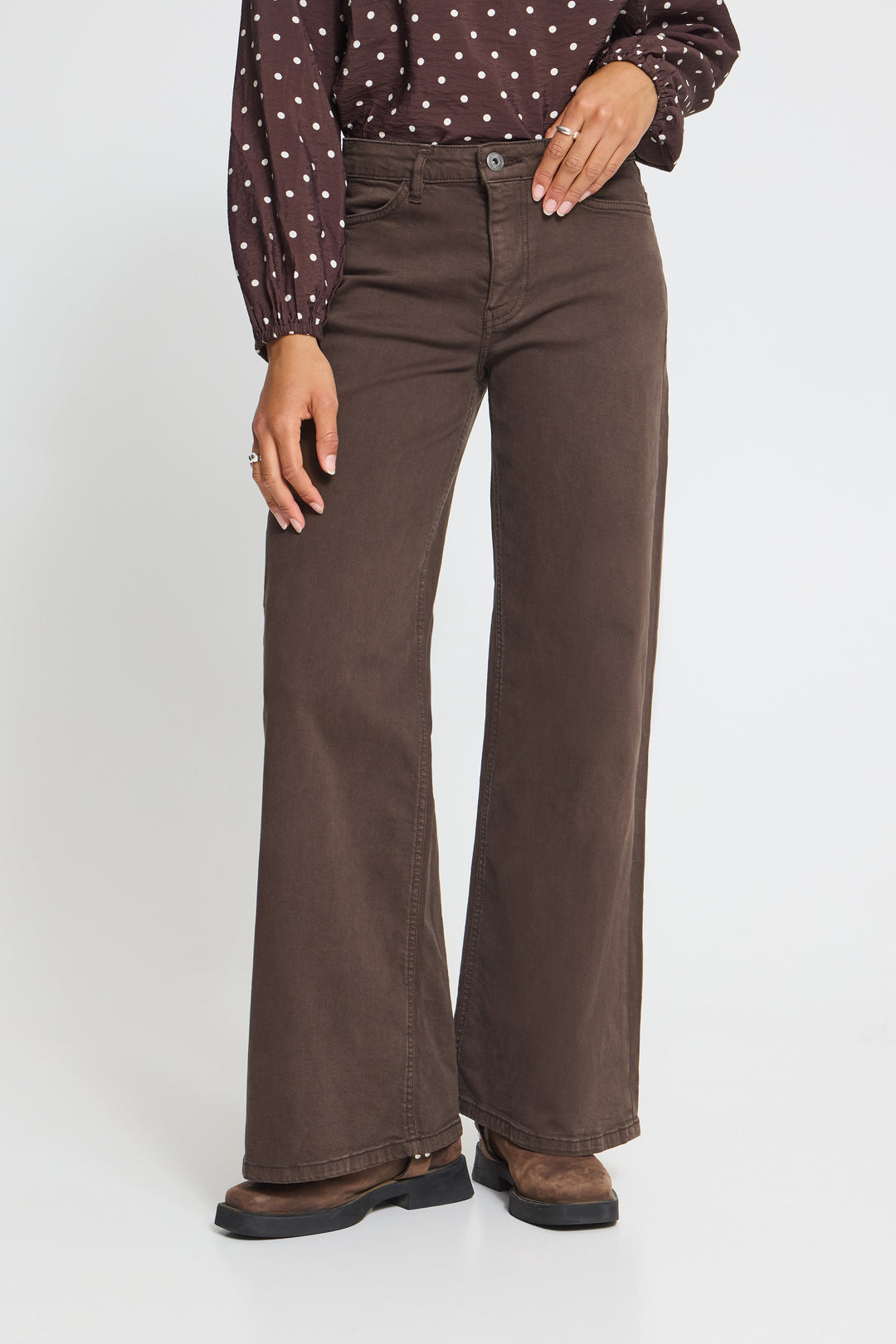 Ziggy Brown Wide Leg Jeans