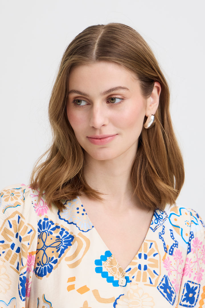 Lancie Tile Print Summer Dress