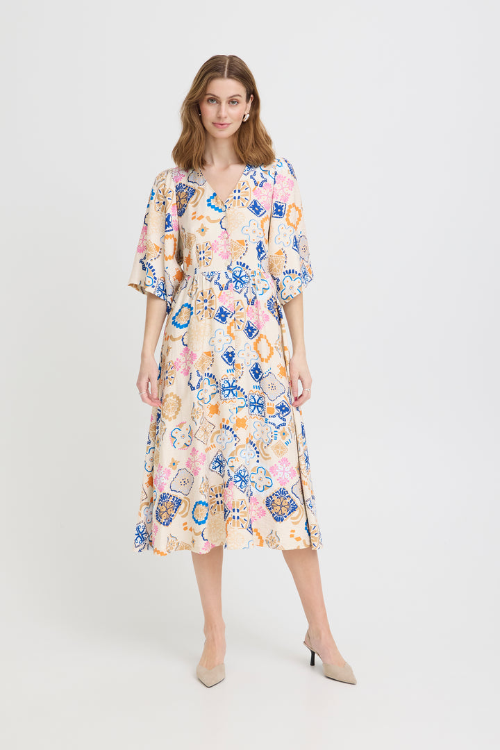 Lancie Tile Print Summer Dress