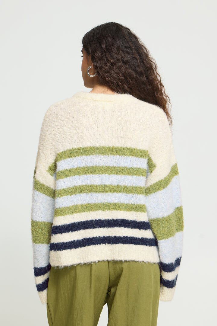 Birch Blue Stripe Wool Jumper