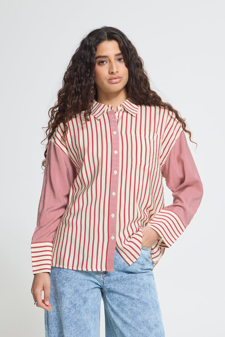 Louri Striped Red and Cream Shirt