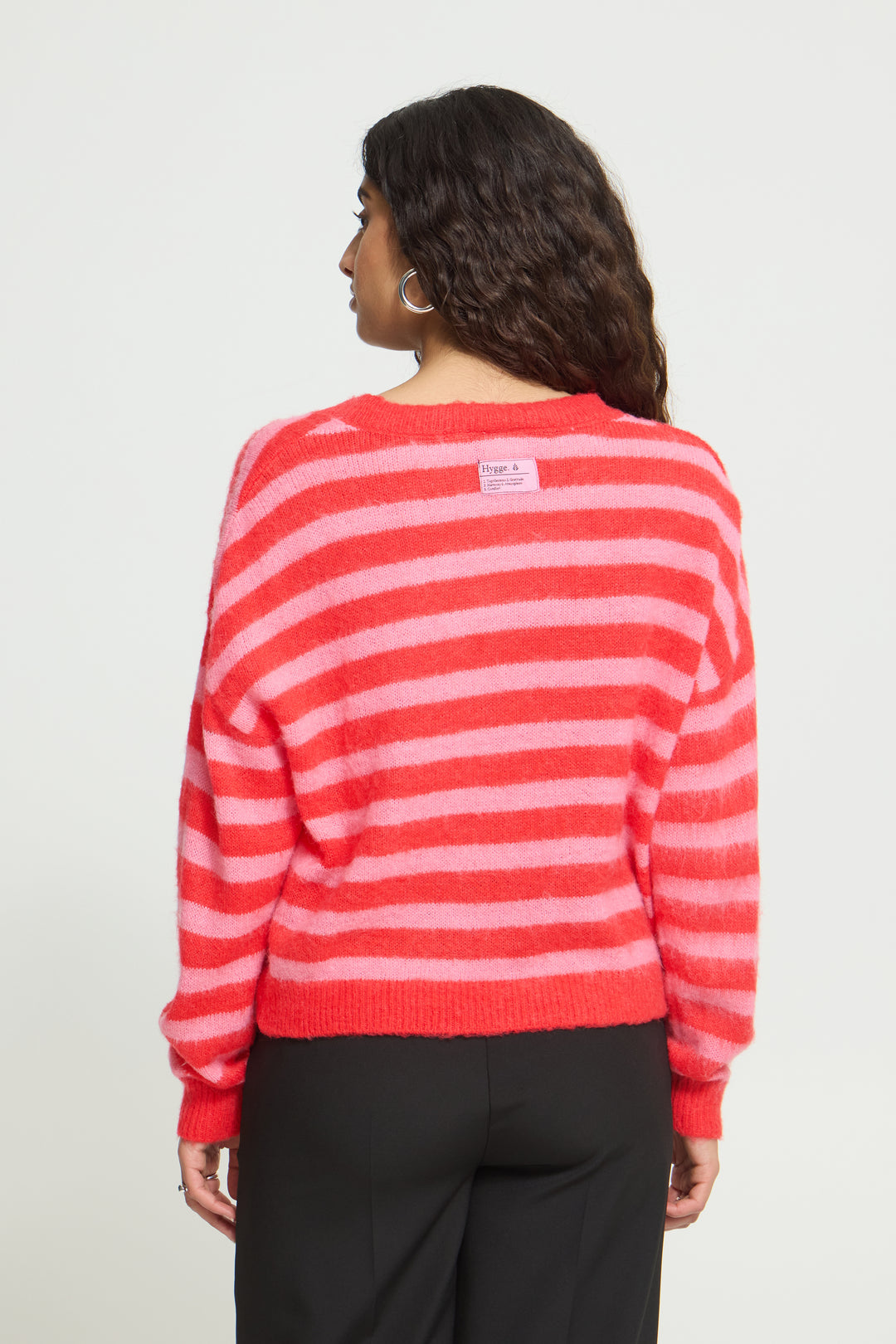 Blush Striped Wooly Cardigan