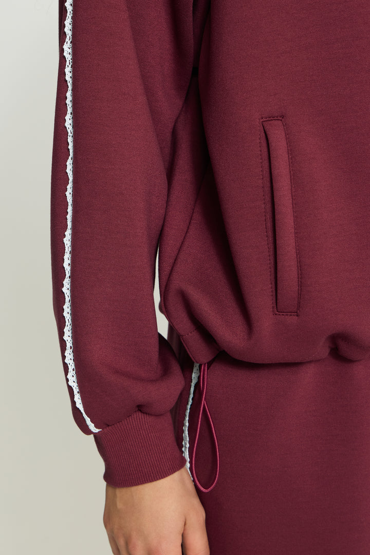 Kate Neo Burgandy Zip Up
