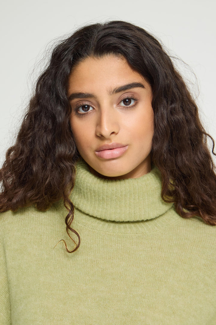 Leek Green Polo Jumper