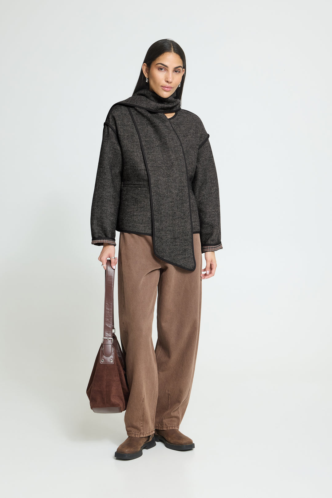Herringbone Jacket and Scarf