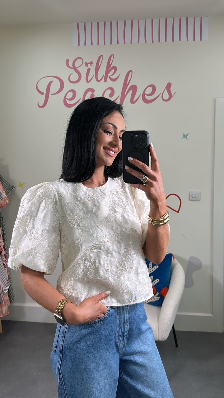 Ecru Boxie Top
