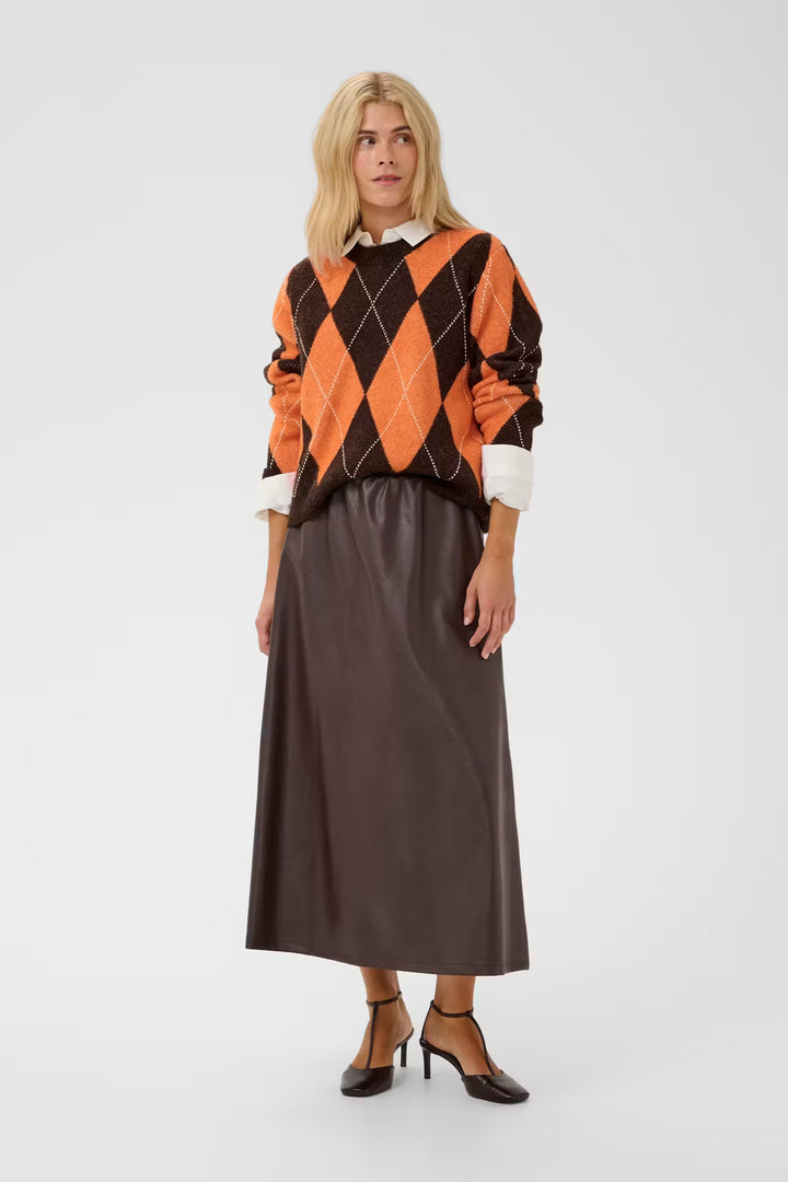 Argyle Orange Pullover