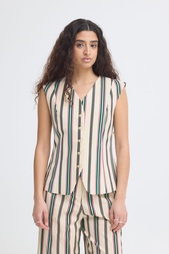 Multi Stripe Waistcoat