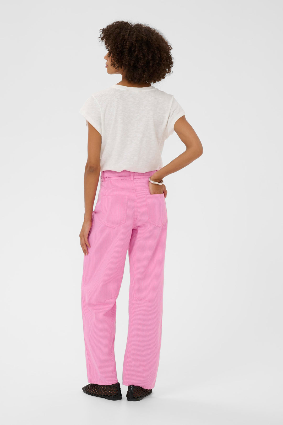 Cuayna Pink Stripe Pants