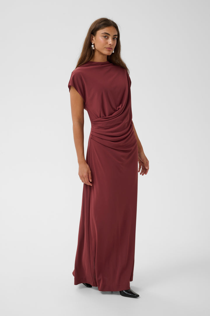 Camma Burgandy Maxi Dress
