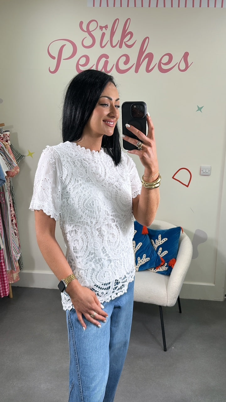 White Lace T-Shirt