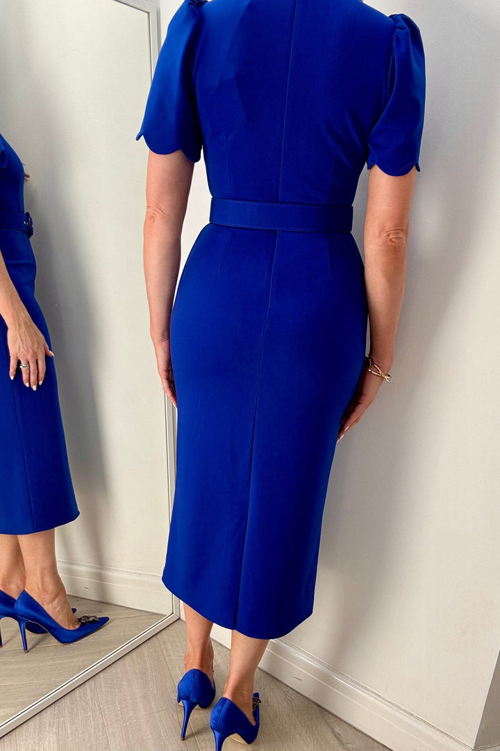 Imperial Scallop Royal Blue Dress