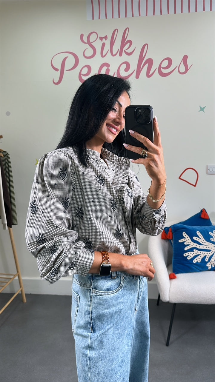 Eloza Frill Embroiderd Shirt