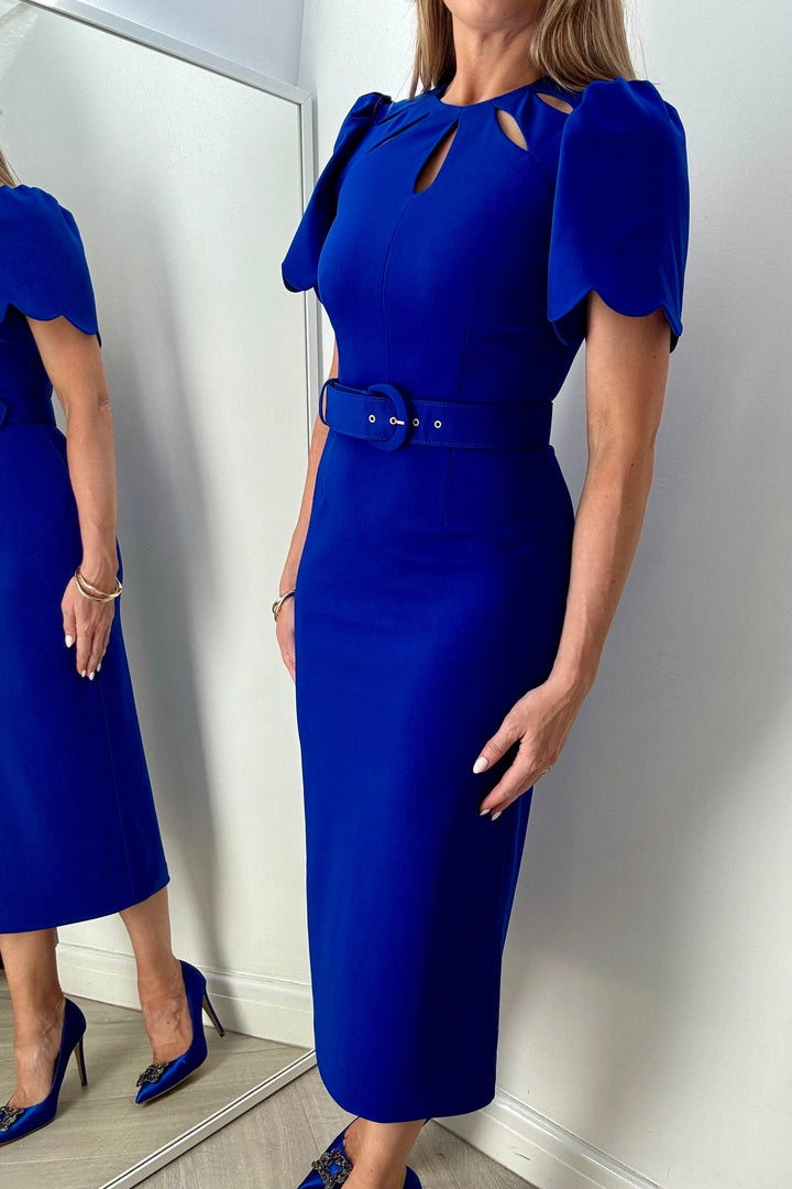 Imperial Scallop Royal Blue Dress