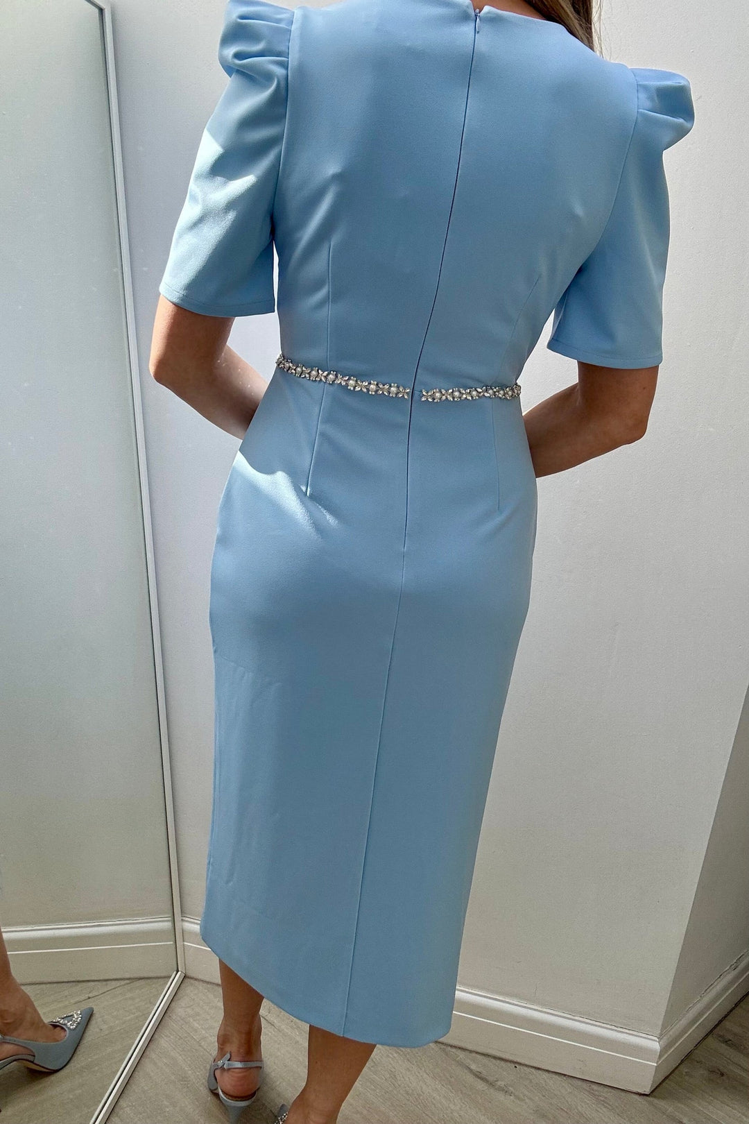 Vivienne Blue Feather Dress