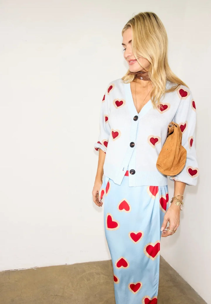 Baby Blue Heart Cardigan