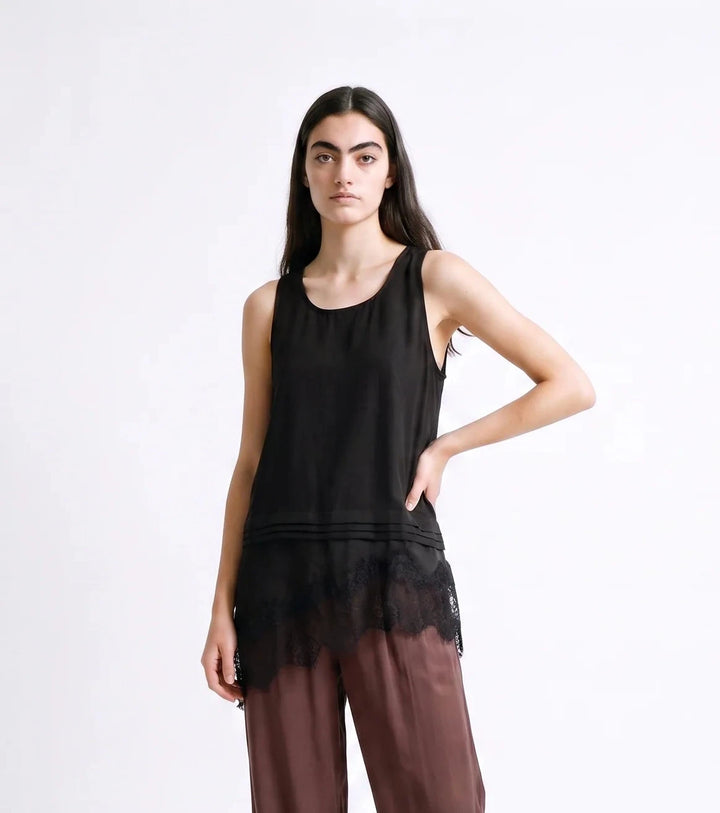 Alona Black Lace Top