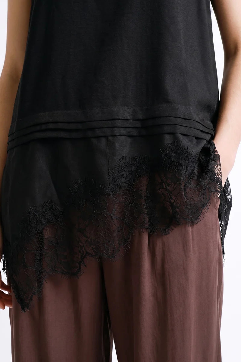 Alona Black Lace Top
