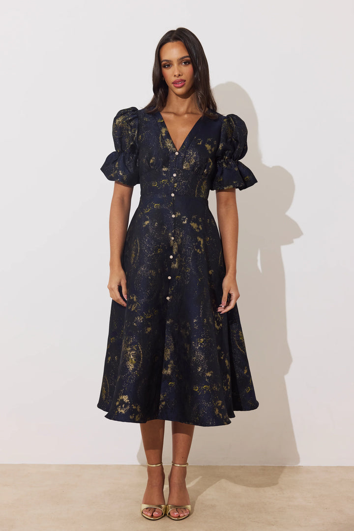 Callie Midnight Metallic Dress