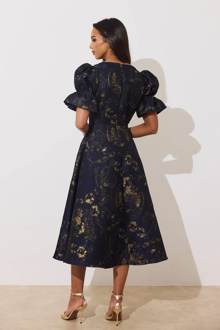 Callie Midnight Metallic Dress