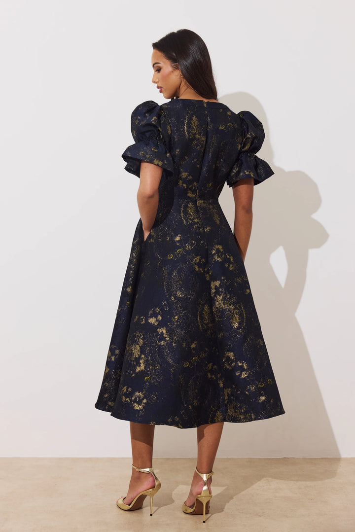 Callie Midnight Metallic Dress