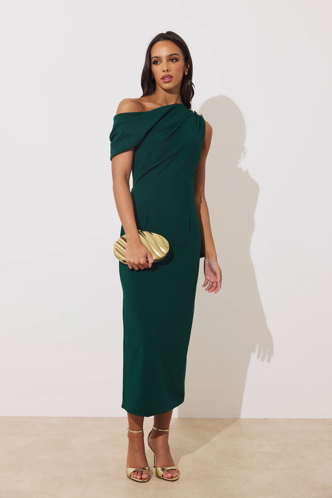 Eleni Forest Green Dress