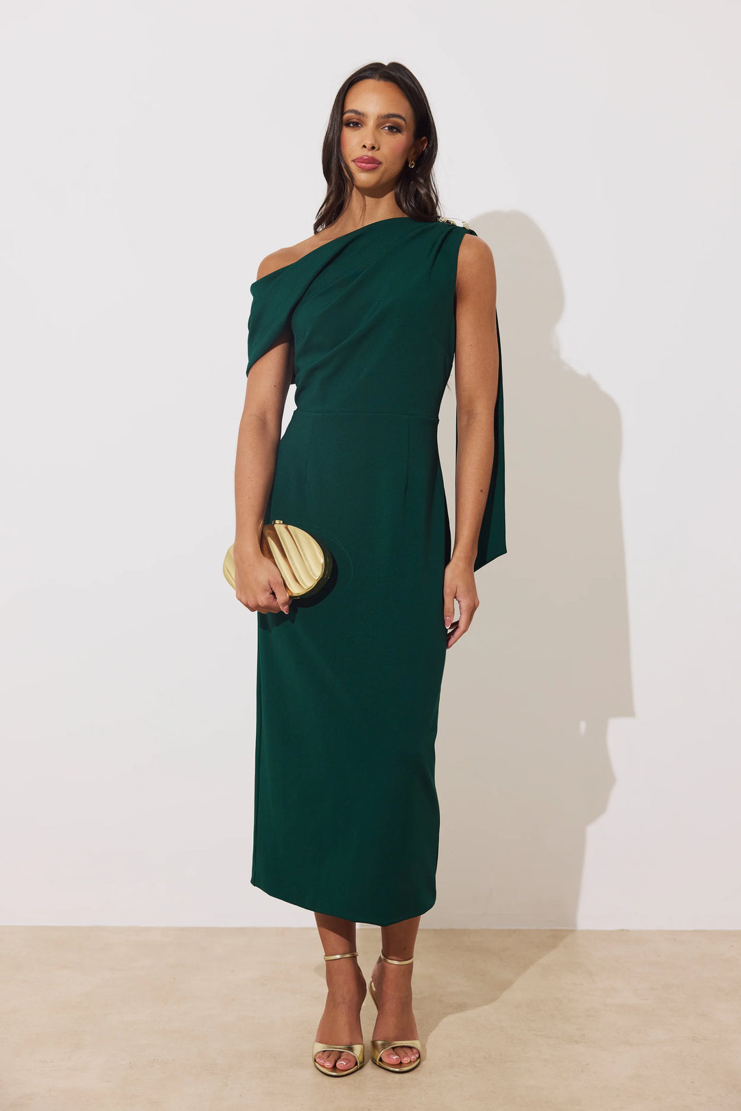 Eleni Forest Green Dress