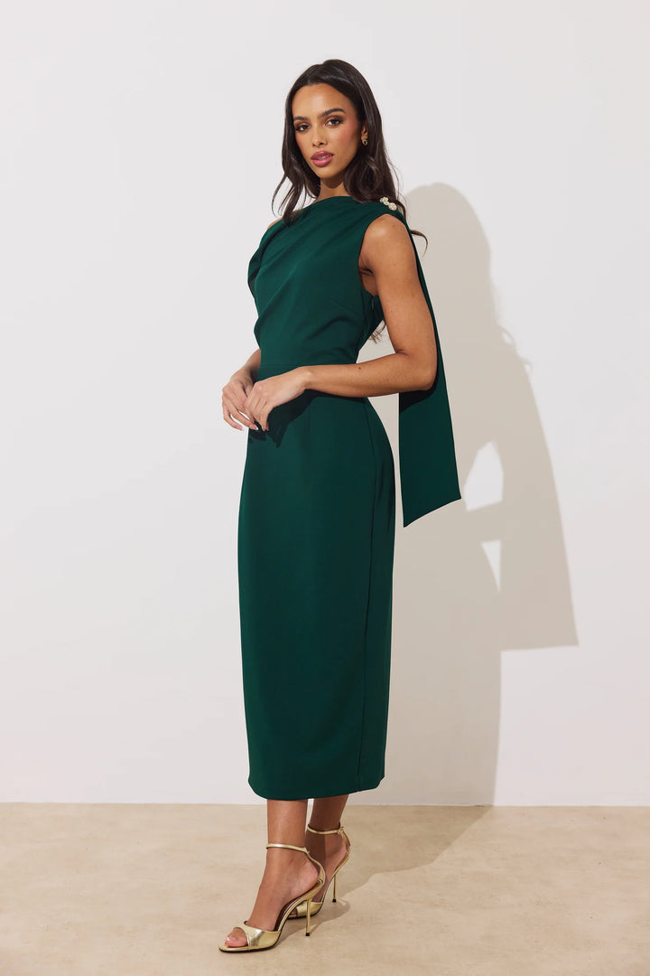 Eleni Forest Green Dress