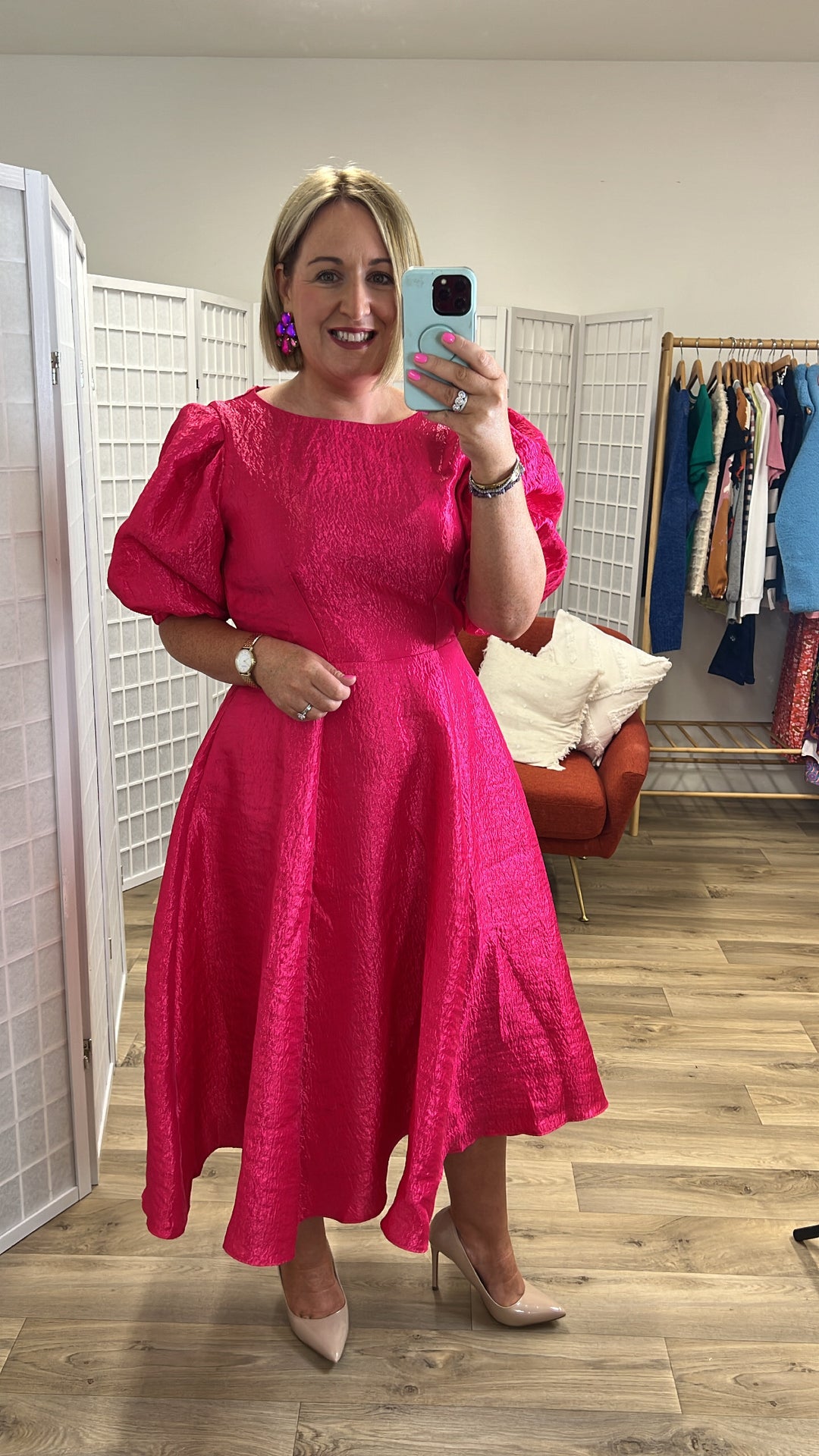 Closet London Paneled Pink Skirt Dress