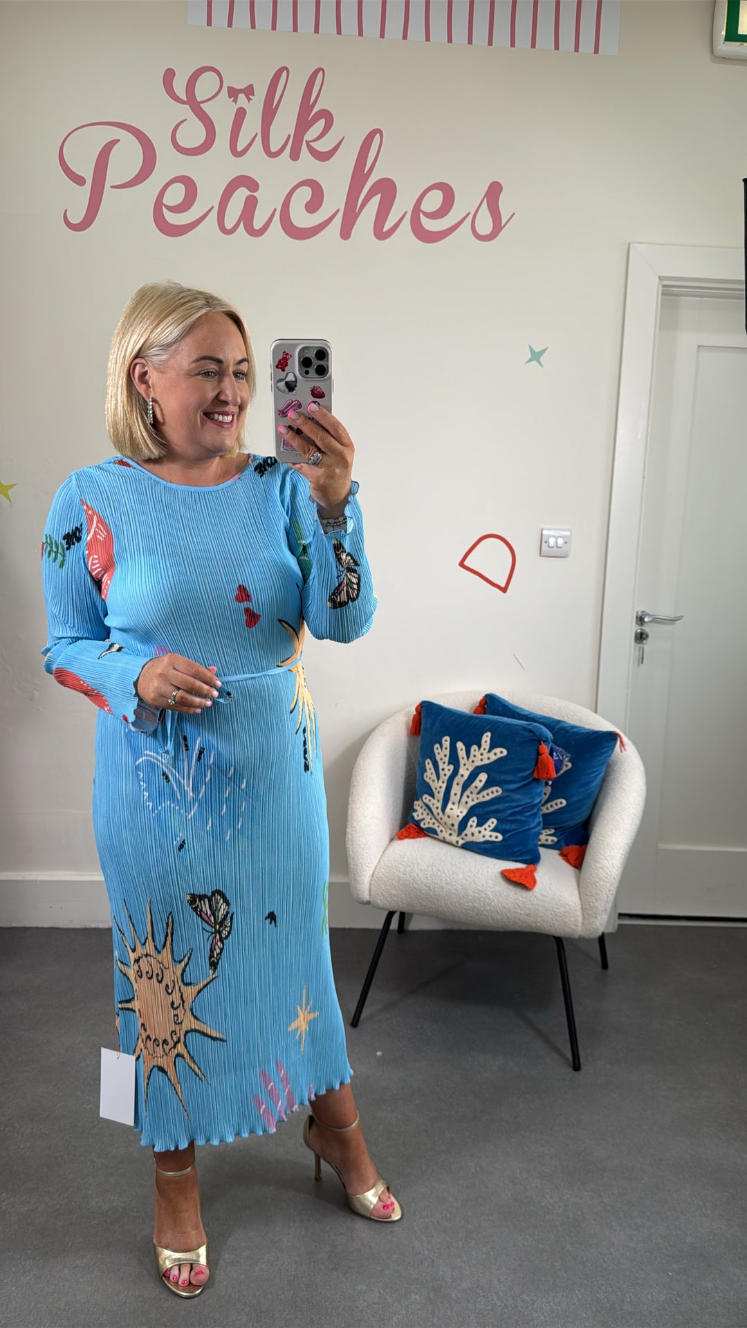 Blue Celestial Gala Dress Silk Peaches Blue Celestial Gala Dress Silk Peaches