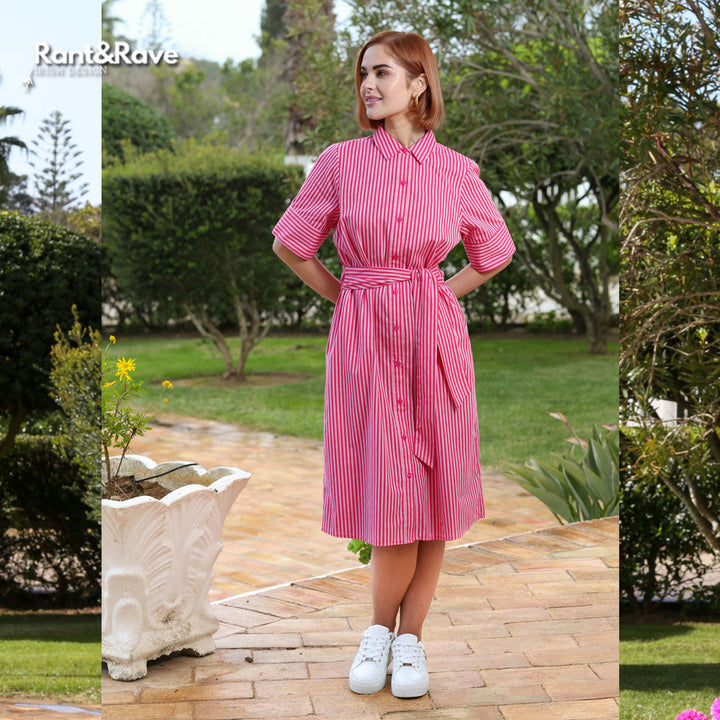 Alicia Pink Shirt Dress