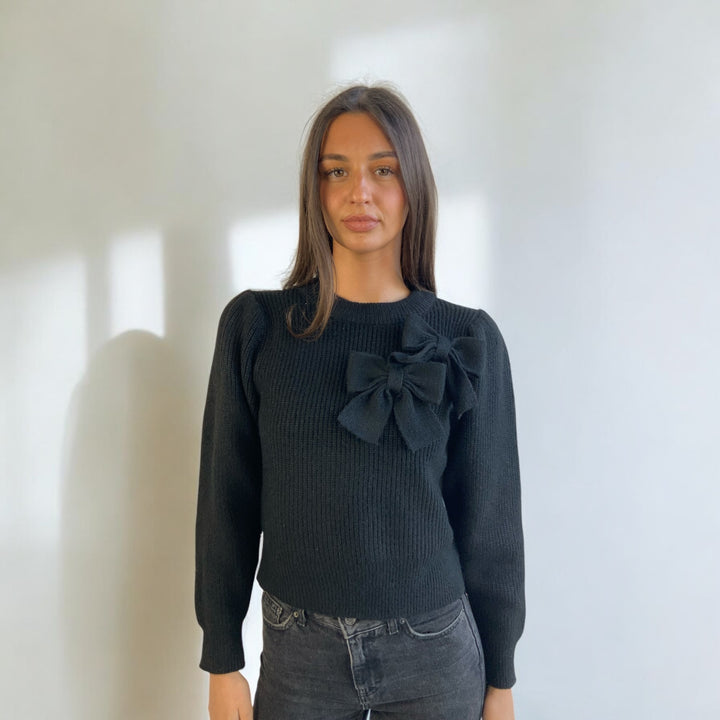 BLACK BOW KNIT