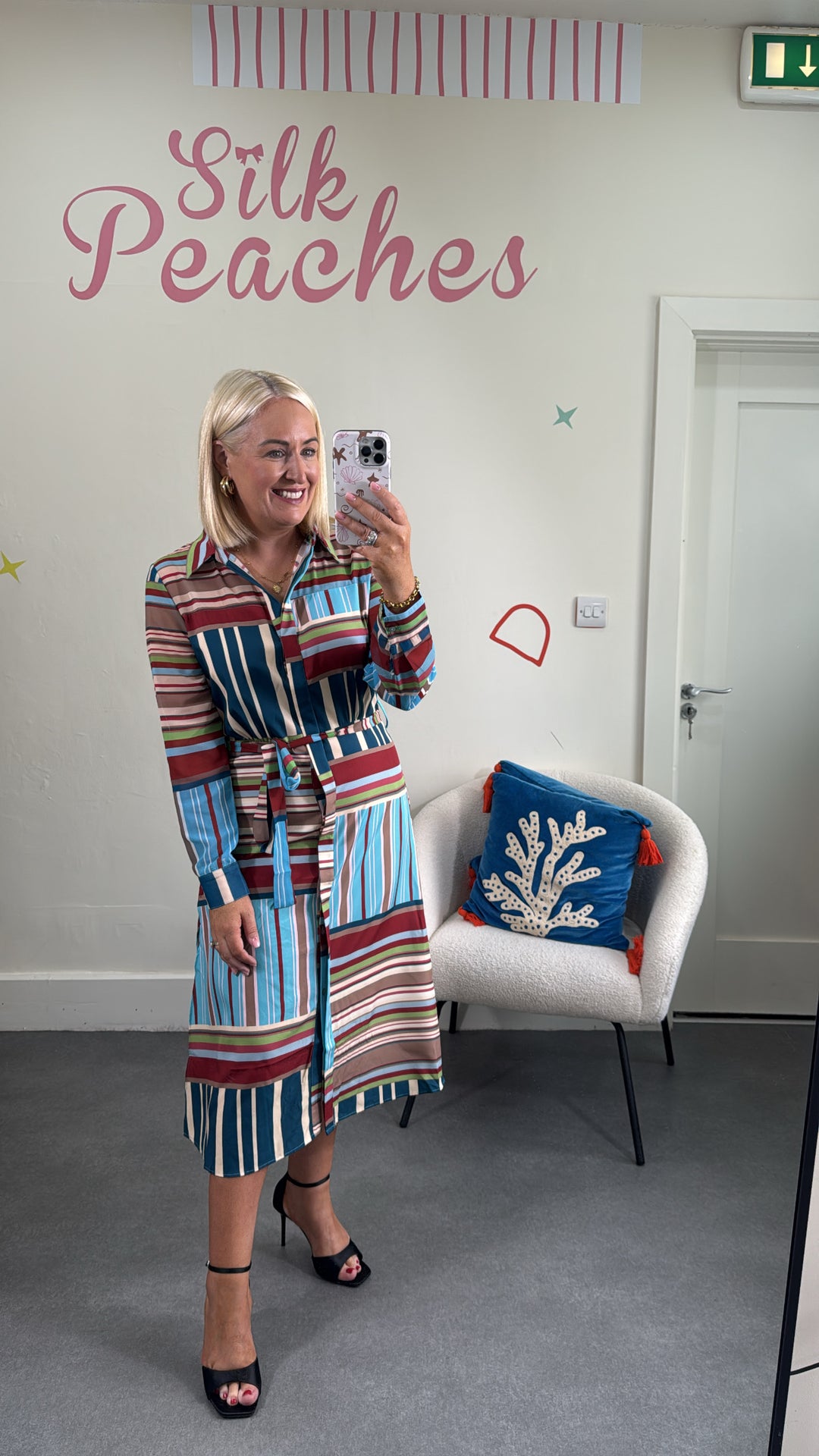 Multicolour Stripe Long Dress