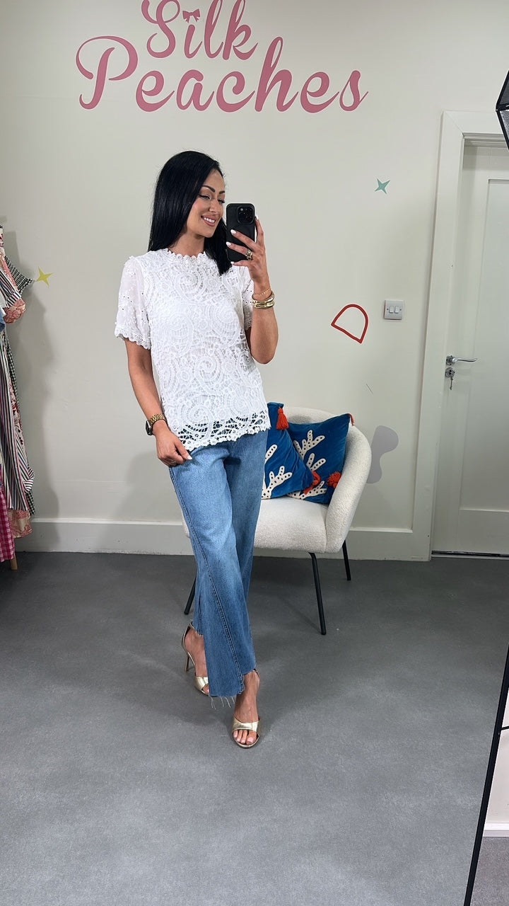 White Lace T-Shirt