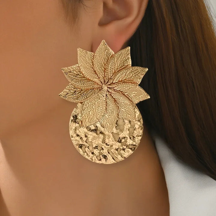 Gold Coin Earring