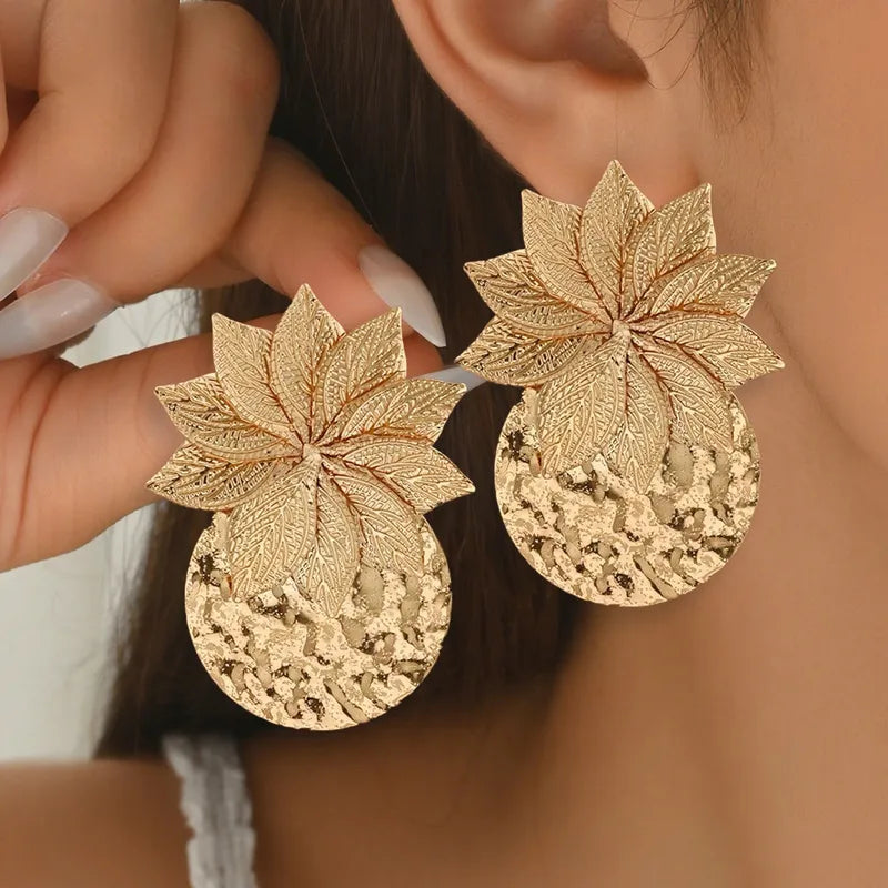 Gold Coin Earring