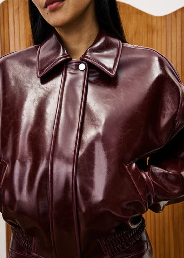 BEAUVOIR BORDEAUX BOMBER JACKET