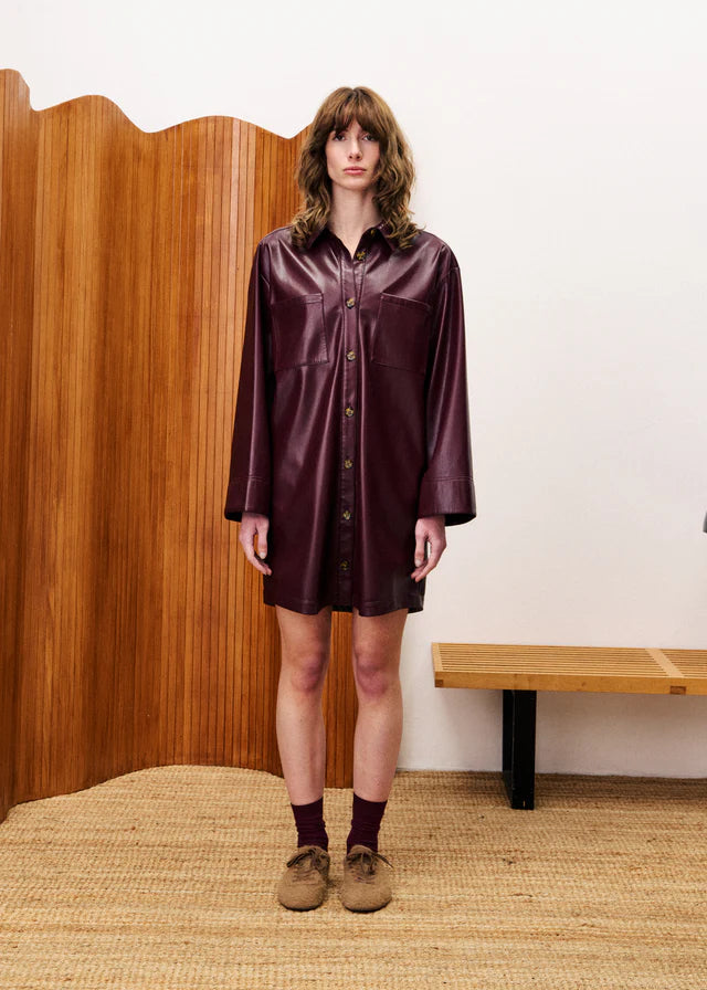 ERNAUX BORDEAUX DRESS