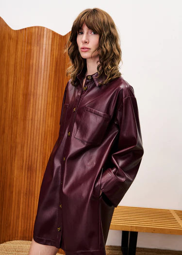 ERNAUX BORDEAUX DRESS