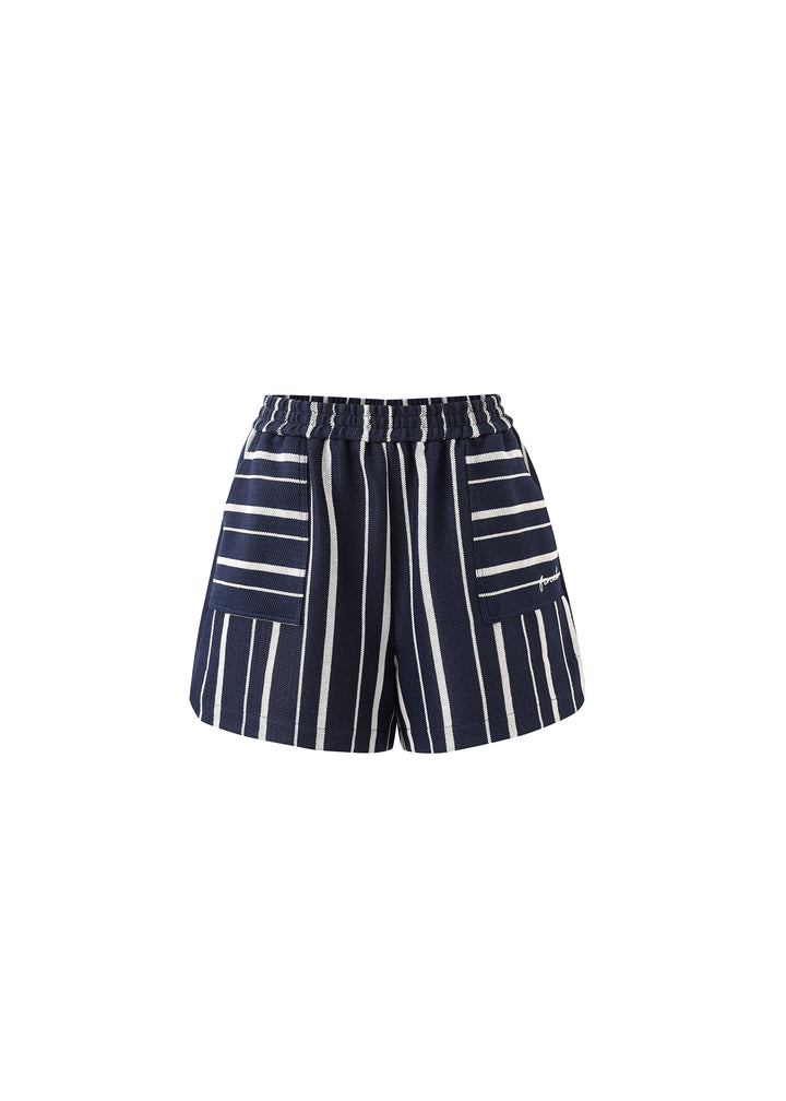 Bleu Marine Stripe Shorts