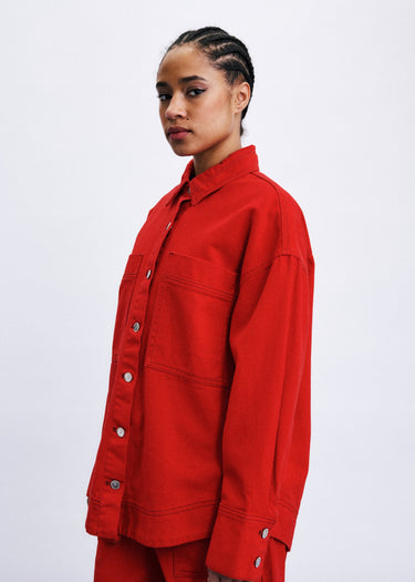 Denim Red Overshirt