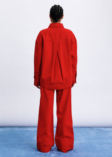 Denim Red Overshirt