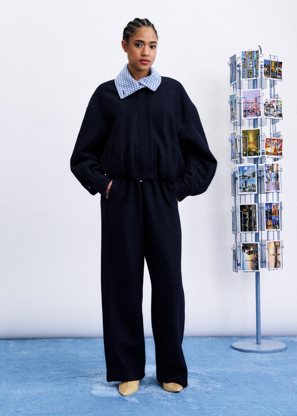 Maritsa Navy Shirt Jacket